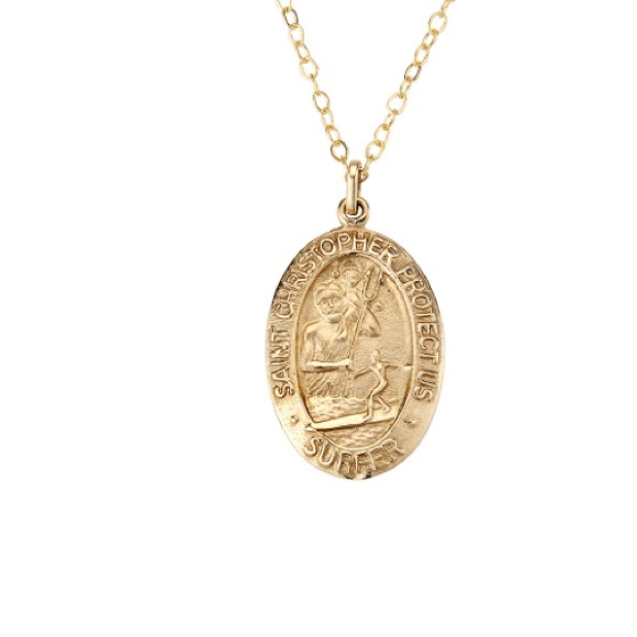 babyanything Jewelry - Babyanything Saint Christopher Surfer Medallion